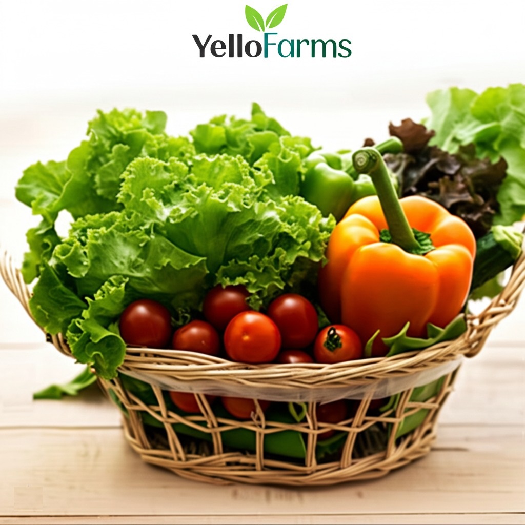 Fresh Exotic Vegetable Basket by yellofarms