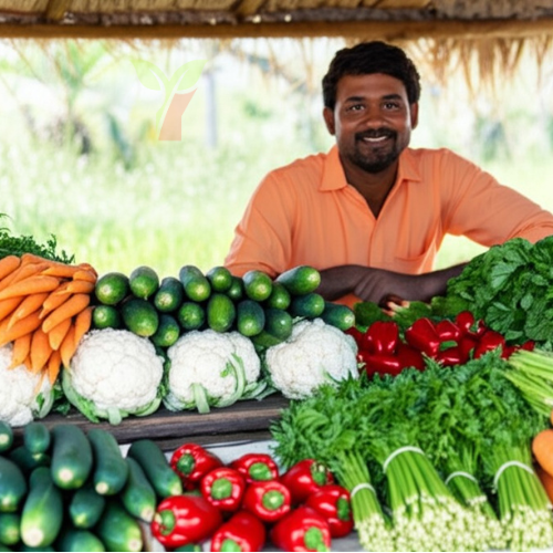 Exotic vegetable seller